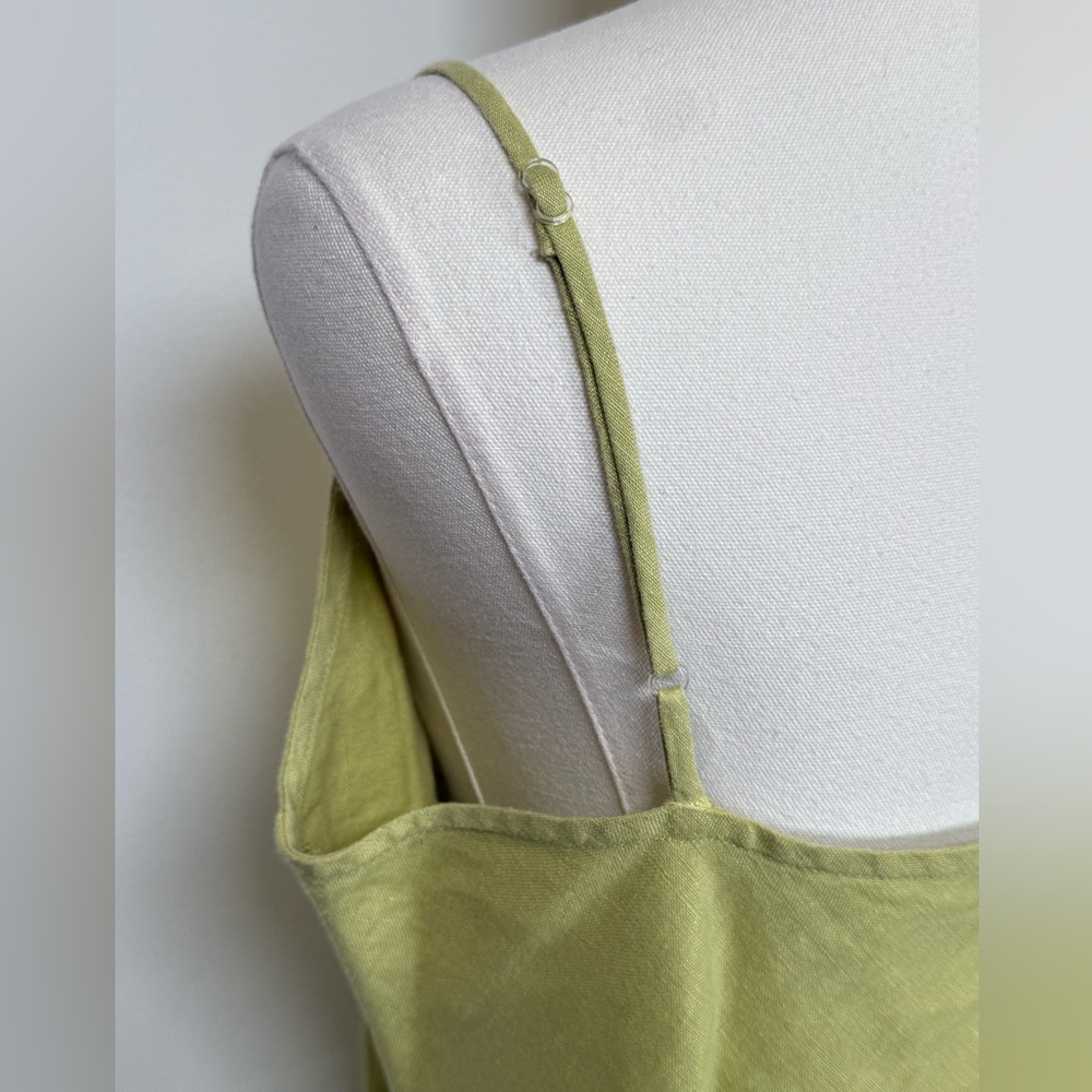 Cut Loose Pure Linen Tank Top Relaxed Fit Fresh Green Color Women’s Size Large - Picture 6 of 10